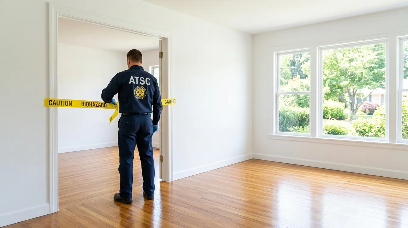 Certified biohazard cleanup crew performing Decomposition Cleanup in Clearwater